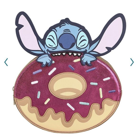 Disney’s Lilo and Stitch Donut Cosmetic Bag NWT - Picture 1 of 7
